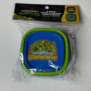 TMNT Teenage Mutant Ninja Turtles 2 Pack Food Storage Containers Cowabunga